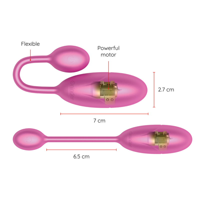 ONINDER - VIBRATING EGG DENVER PINK 7 X 2.7 CM FREE APP