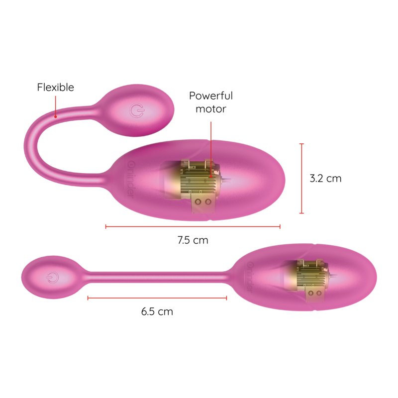 ONINDER - HUEVO VIBRADOR TOKYO ROSA 7,5 X 3,2 CM APLICACIÓN GRATUITA