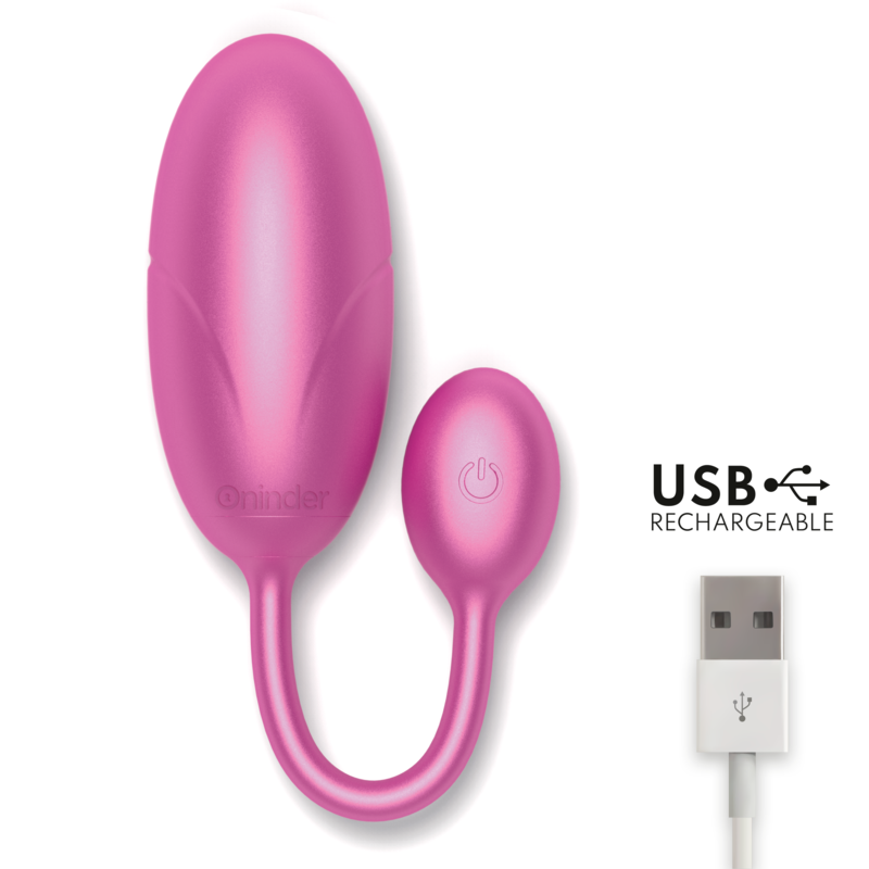 ONINDER - VIBRATING EGG TOKYO PINK 7.5 X 3.2 CM FREE APP