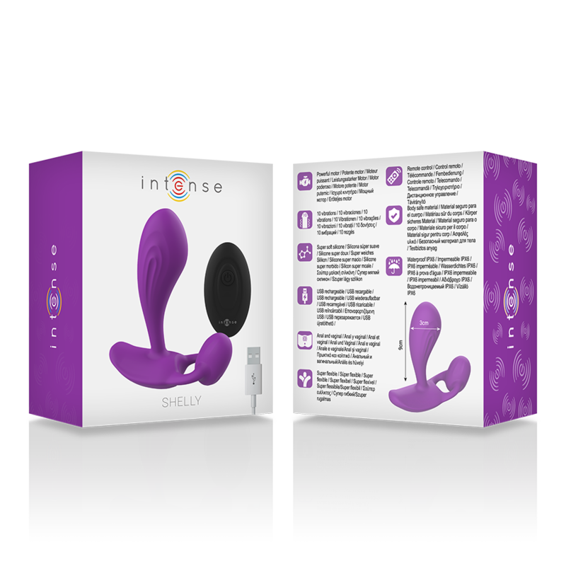 INTENSE - CONTROL REMOTO ANAL SHELLY PLUG MORADO