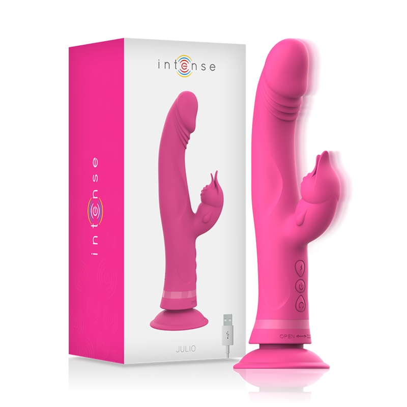 INTENSE - JULIO CONEJO VIBRADOR DE SILICONA ROSA