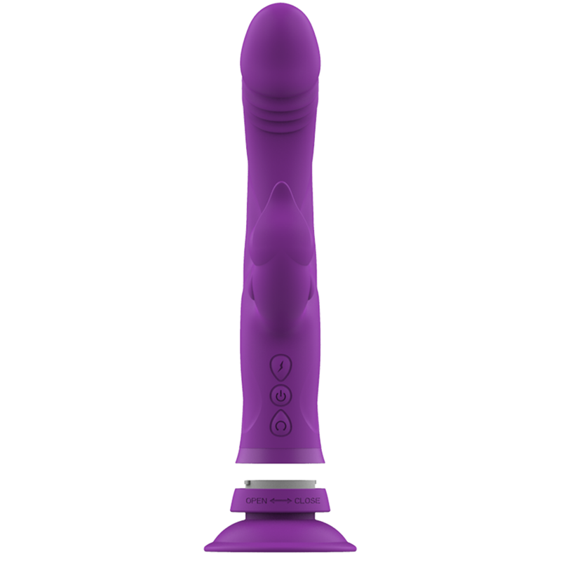 INTENSE - CASANOVA CONEJO VIBRADOR DE SILICONA TRIPLE MOTOR MORADO