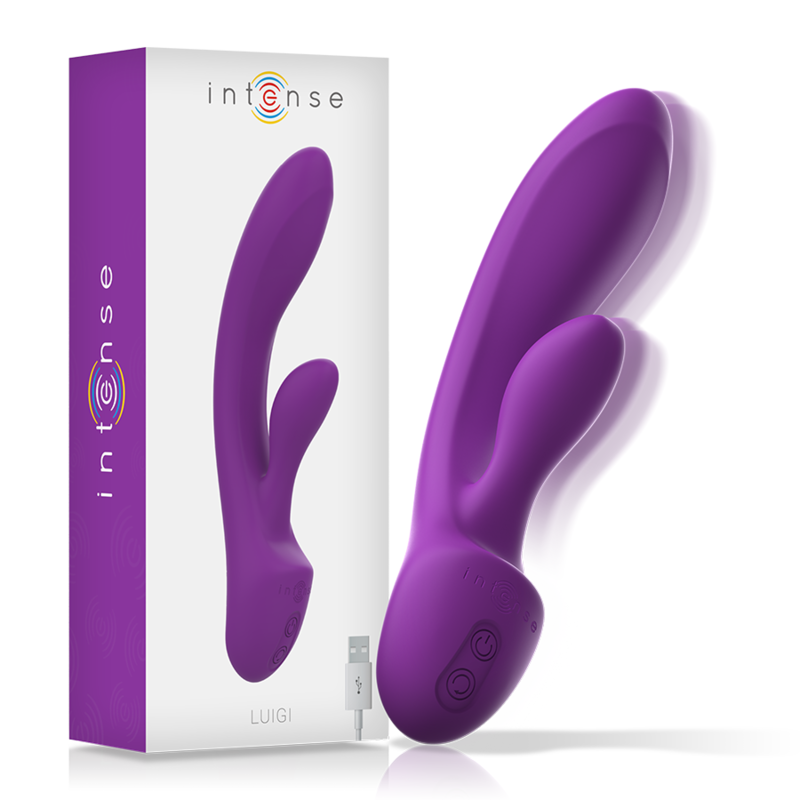 INTENSO - LUIGI RABBIT VIBRADOR DE SILICONA LÍQUIDA MORADO