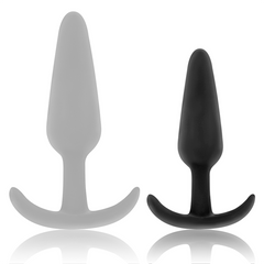 BLACK&amp;SILVER - PLUG ANAL DE SILICONA HANSEL CON MANGO PEQUEÑO