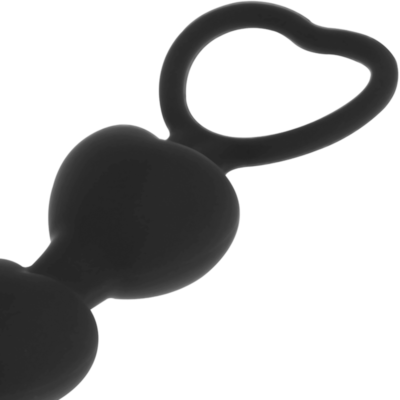 BLACK&amp;SILVER - CADENA CORAZÓN ANAL MILA 18 CM