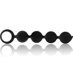 BLACK&amp;SILVER - LENNON ANAL PRUNING 4 SILICONE SPHERES 15 CM