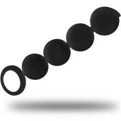 BLACK&amp;SILVER - LENNON ANAL PRUNING 4 SILICONE SPHERES 15 CM