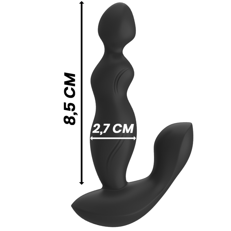 BLACK&SILVER - TÉLÉCOMMANDE EN SILICONE POUR PLUG ANAL CORA