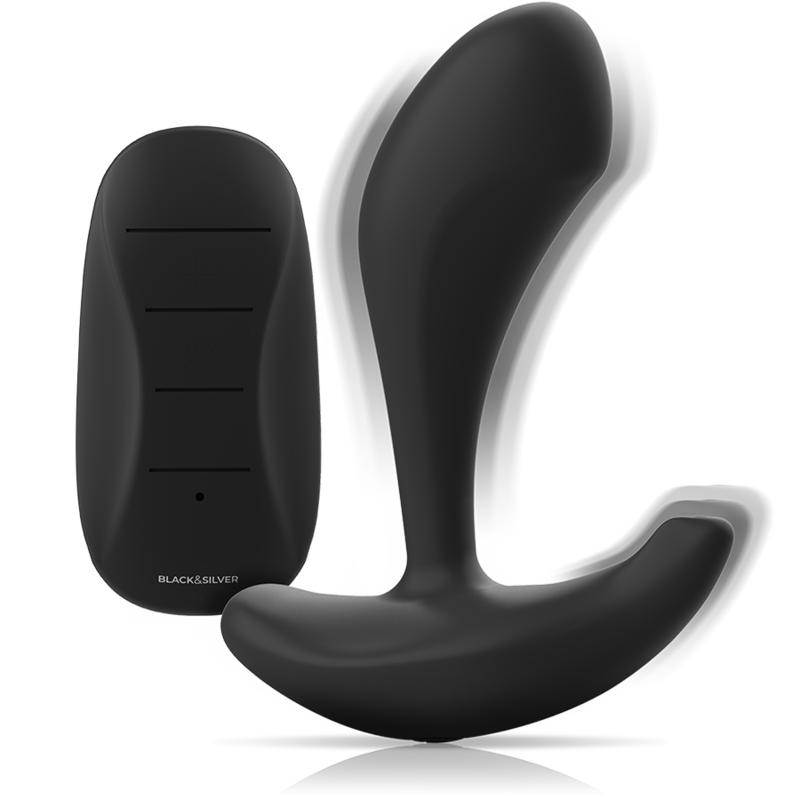 BLACK&amp;SILVER - SILICONE REMOTE CONTROL FOR DWAYNE ANAL PLUG