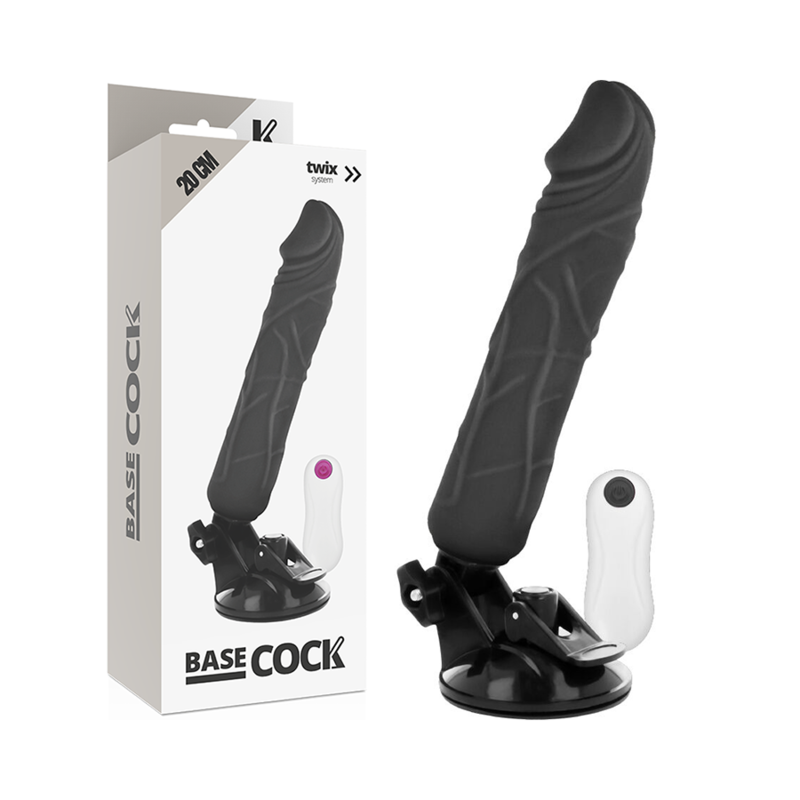 BASECOCK - VIBRADOR REALISTA CON CONTROL REMOTO NATURAL 20 CM -O- 4 CM