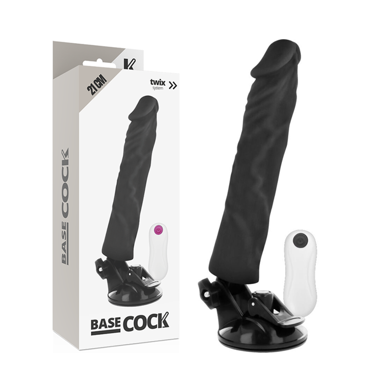 BASECOCK - VIBRATEUR RÉALISTE TÉLÉCOMMANDE NATUREL 21 CM -O- 4 CM