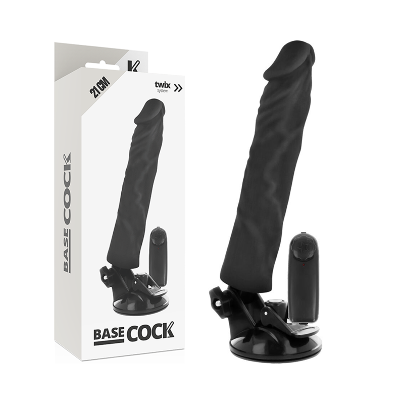 BASECOCK - VIBRADOR REALISTA CON CONTROL REMOTO NATURAL 21 CM -O- 4 CM