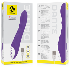 GALATEA - VIBRADOR DANTE LILA COMPATIBLE CON TECNOLOGÍA INALÁMBRICA WATCHME