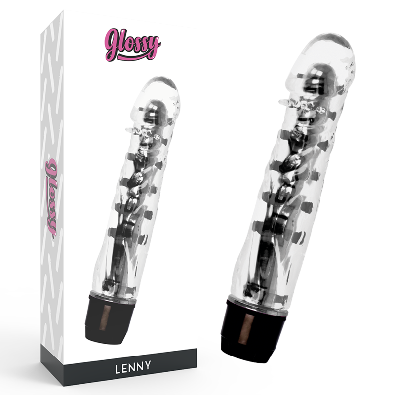 GLOSSY - LENNY BLACK VIBRATOR