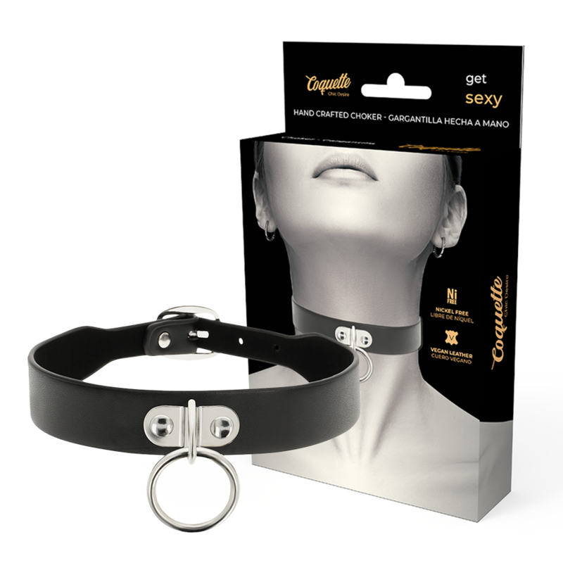 COQUETTE CHIC DESIRE - COLLAR DE PIEL VEGANA PARA MUJER ACCESORIO FETISH