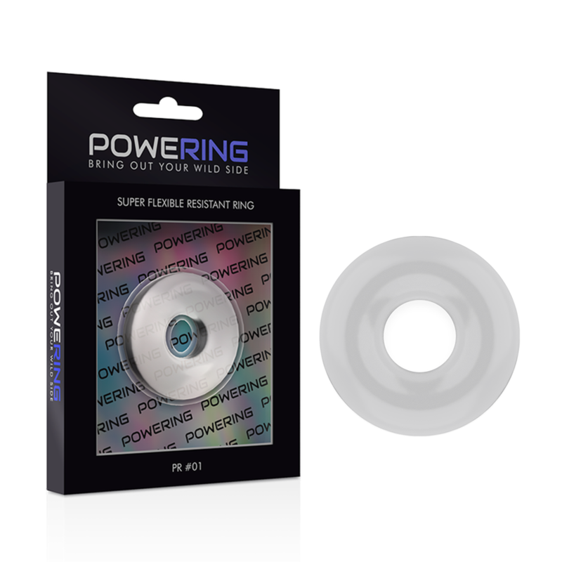 POWERING - ANILLO PARA EL PENE SUPER FLEXIBLE Y RESISTENTE 3.5CM TRANSPARENTE