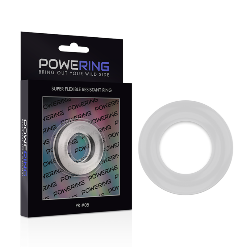 POWERING - ANILLO PARA EL PENE SUPER FLEXIBLE Y RESISTENTE 4.8CM PR05 CLARO