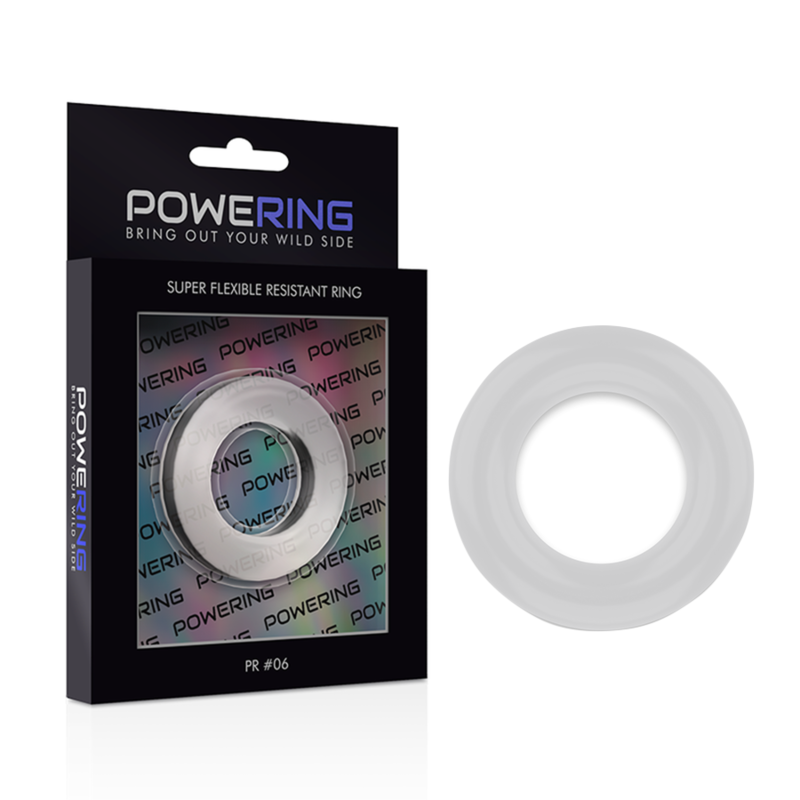 POWERING - ANILLO PARA EL PENE SUPER FLEXIBLE Y RESISTENTE 5.5CM PR06 CLARO