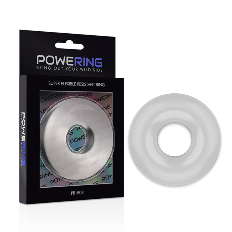 POWERING - ANILLO PARA EL PENE SUPER FLEXIBLE Y RESISTENTE 5CM PR03 CLARO