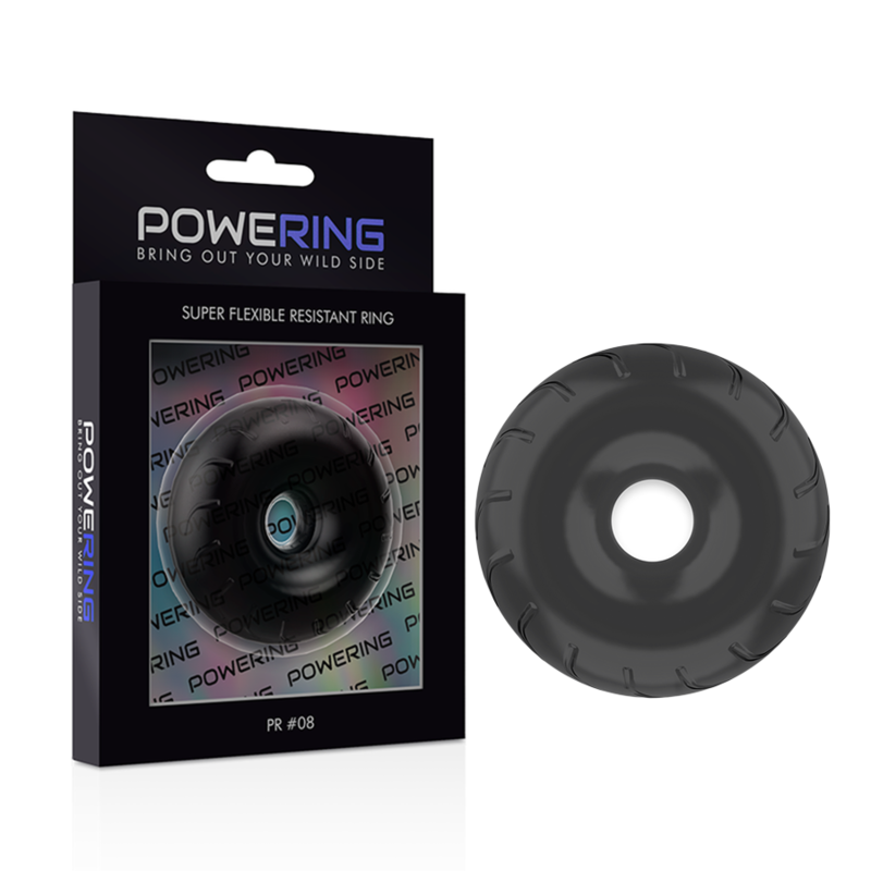 POWERING - ANILLO PARA EL PENE SUPER FLEXIBLE Y RESISTENTE 5CM PR08 NEGRO