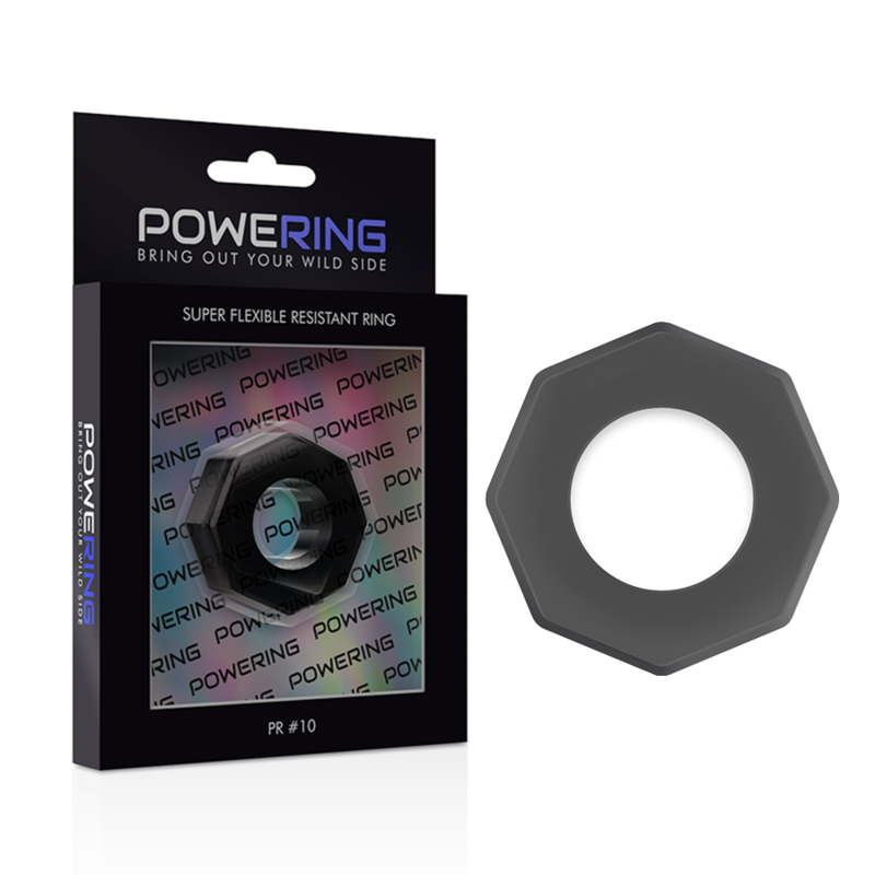 POWERING - ANILLO PARA EL PENE SUPER FLEXIBLE Y RESISTENTE 5CM PR10 NEGRO