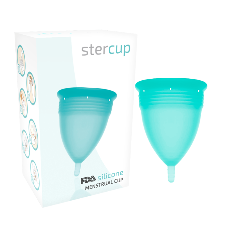 STERCUP - AQUAMARINE FDA SILICONE MENSTRUAL CUP - SIZE S