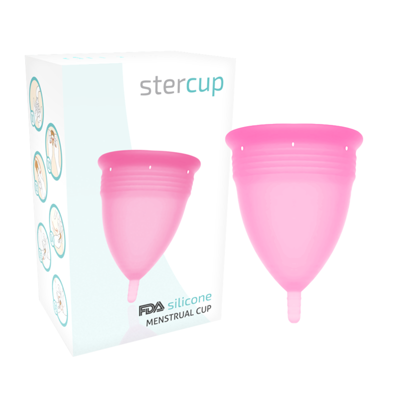 STERCUP - PINK FDA SILICONE MENSTRUAL CUP - SIZE L