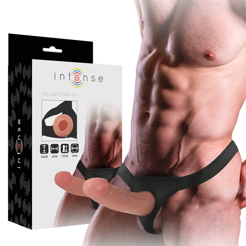 INTENSE - HOLLOW HARNESS WITH DILDO 16 X 3 CM