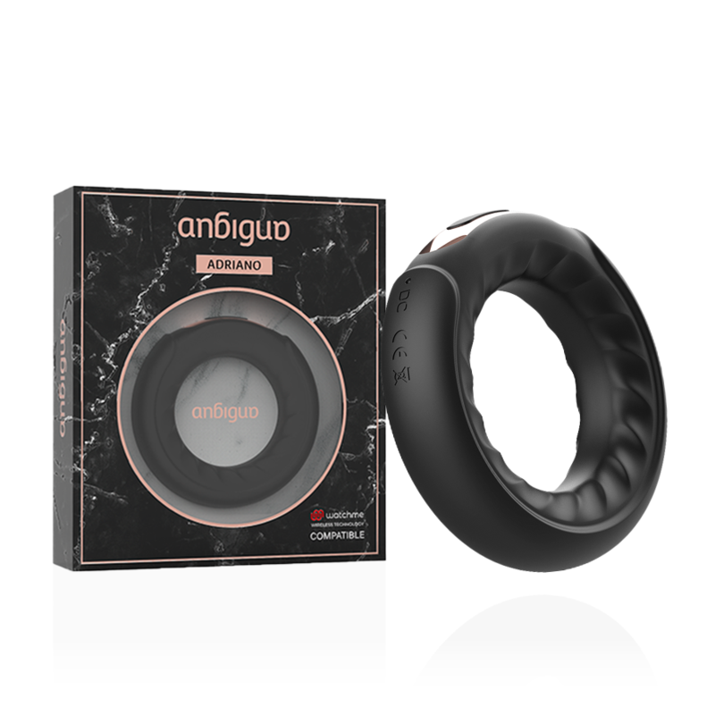 ANBIGUO - ANNEAU VIBRANT ADRIANO COMPATIBLE AVEC LA TECHNOLOGIE SANS FIL WATCHME