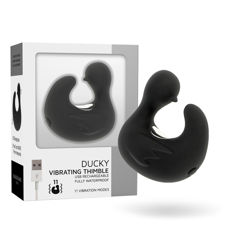 BLACK&amp;SILVER - DUCKYMANIA STIMULATING SILICONE RECHARGEABLE DUCK DICE