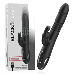 BLACK&amp;SILVER - VIBRADOR ESTIMULADOR KENJI COMPATIBLE CON TECNOLOGÍA INALÁMBRICA WATCHME