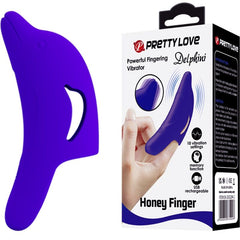 PRETTY LOVE - POWERFUL DARK BLUE DELPHINI FINGER STIMULATOR