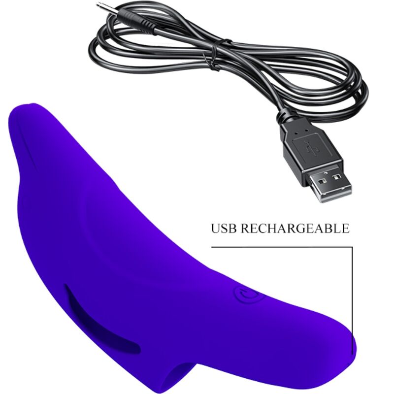 PRETTY LOVE - POWERFUL DARK BLUE DELPHINI FINGER STIMULATOR