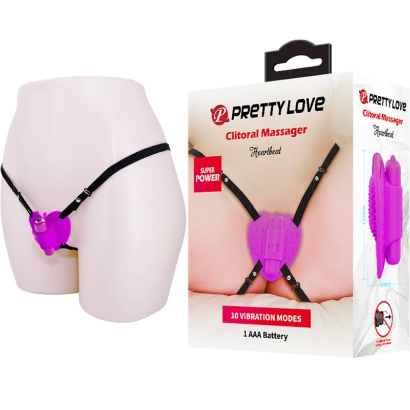 PRETTY LOVE - MASSEUR DE CLITORIS HEARTBEAT 10 MODES DE VIBRATION VIOLET