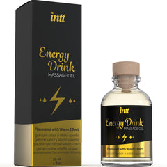 INTT MASSAGE &amp; SEX ORAL - GEL DE MASAJE CON BEBIDA ENERGÉTICA SABORIZADA Y EFECTO CALEFACCIÓN