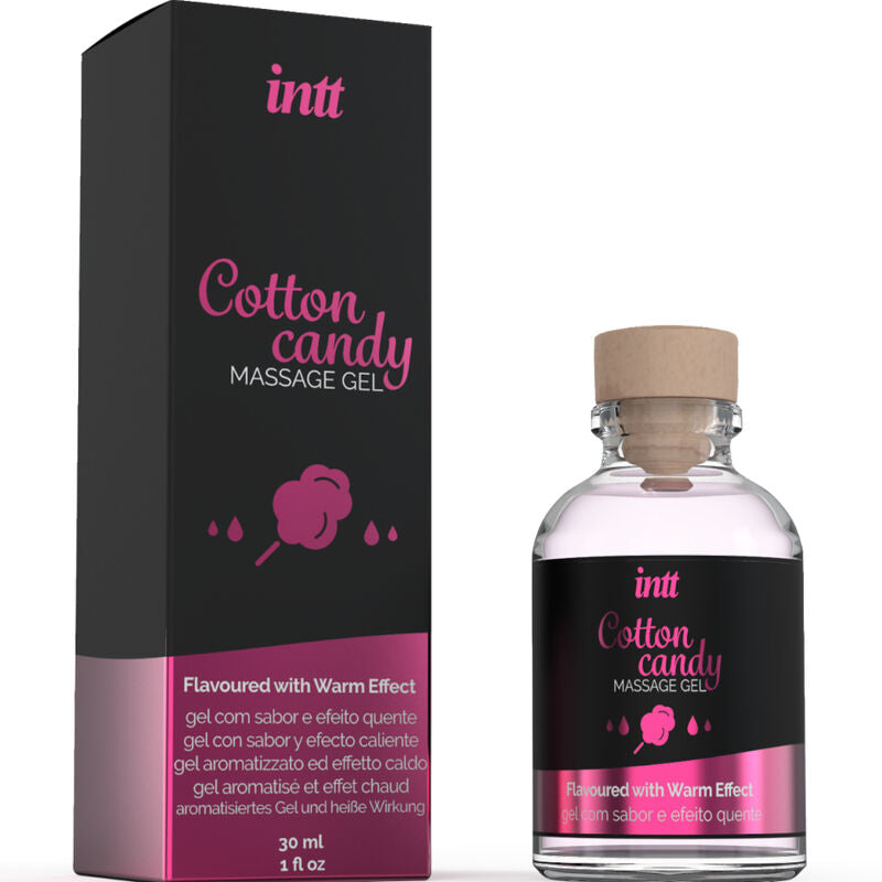 INTT MASSAGE &amp; SEXO ORAL - GEL DE MASAJE CON SABOR ALGODÓN BEBÉ Y EFECTO CALEFACCIÓN