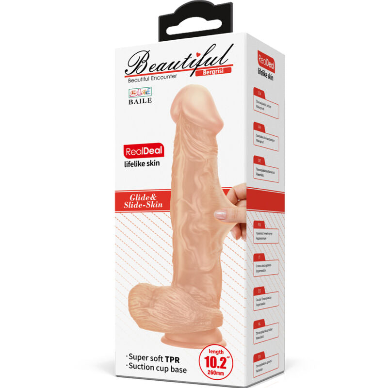 BAILE - BELLE RENCONTRE BERGRISI GODE RÉALISTE FLEXIBLE 26 CM NATUREL