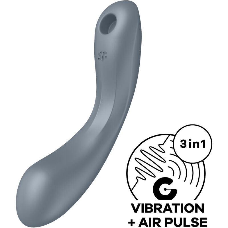 SATISFYER - CURVE TRINITY 1 AIR PULSE VIBRATION ROUGE