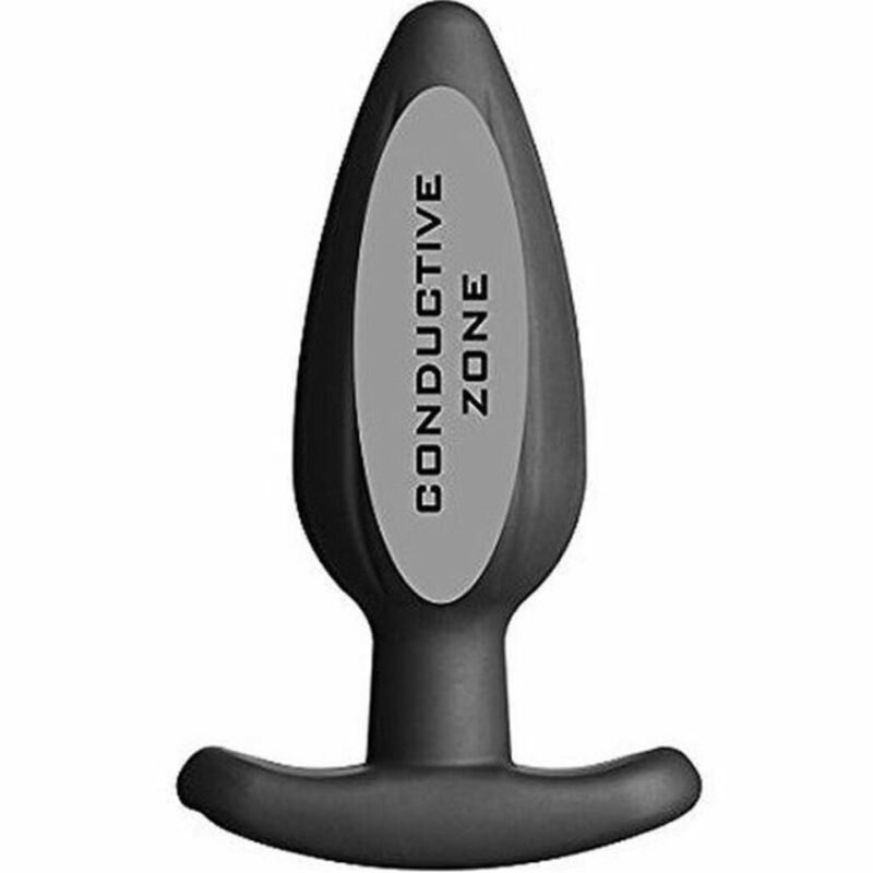 ELECTRASTIM - BLACK SILICONE ROCKER ANAL PLUG LARGE