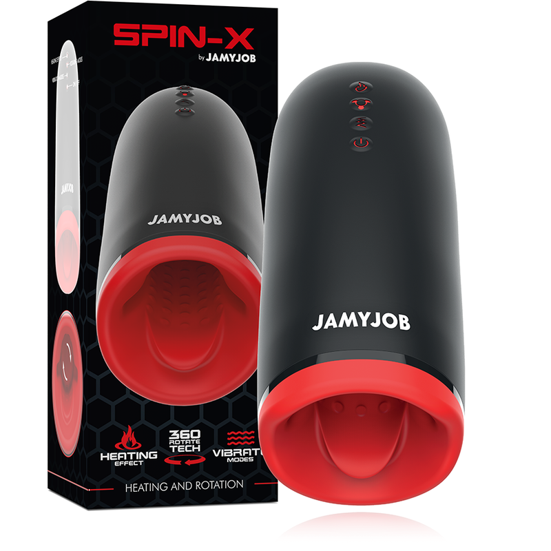 JAMYJOB - MASTURBADOR GIRATORIO Y CALEFACTABLE SPIN-X