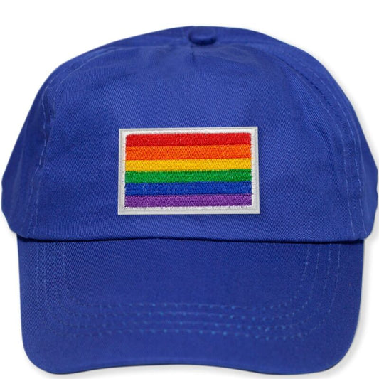 PRIDE - CASQUETTE BLEUE AVEC DRAPEAU LGBT