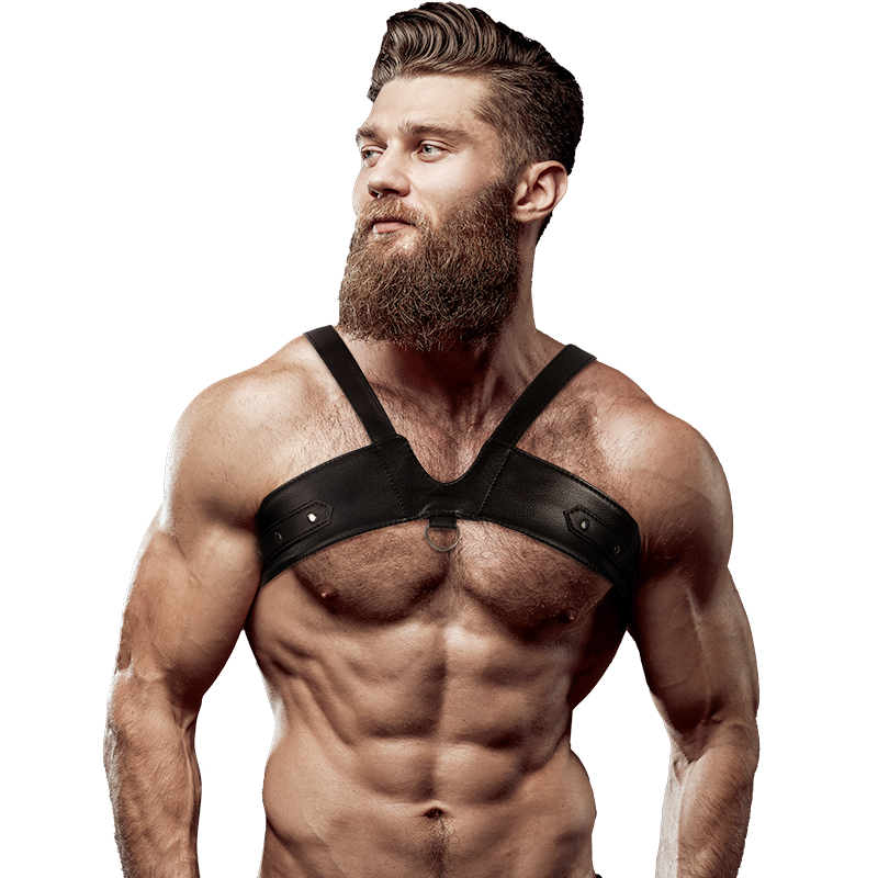 FETISH SUBMISSIVE ATTITUDE - BRIGADE ECO LEATHER CHEST HARNESS FOR MEN