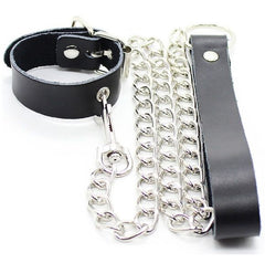 OHMAMA FETISH - PENIS NECKLACE AND LEATHER BRACELET WITH METAL CHAIN