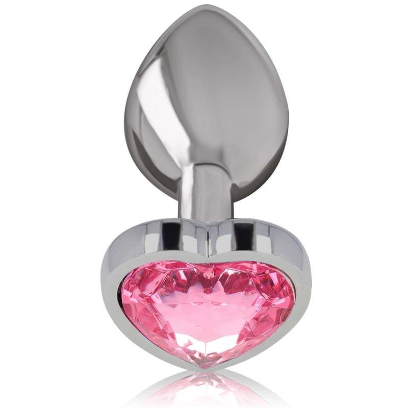 INTENSE - PLUG ANAL DE METAL DE ALUMINIO CORAZÓN ROSA TALLA S