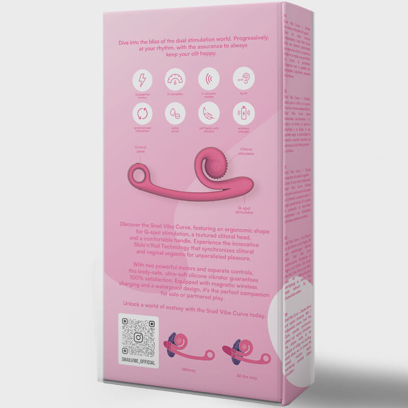 SNAIL VIBE - VIBRATEUR CURVE ROSE