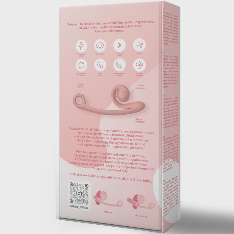 SNAIL VIBE - VIBRATEUR CURVE ROSE