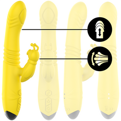 INTENSE - TOKY UP&amp;DOWN VIBRADOR MULTIFUNCIÓN CON ESTIMULADOR DEL CLITORAL AMARILLO