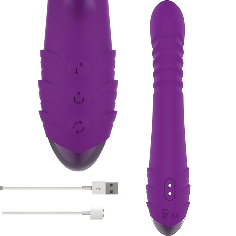 INTENSE - IGGY UP &amp; DOWN VIBRADOR MULTIFUNCIÓN RECARGABLE CON ESTIMULADOR DE CLITORAL MORADO