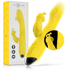 INTENSE - TOKY UP&amp;DOWN VIBRADOR MULTIFUNCIÓN CON ESTIMULADOR DEL CLITORAL AMARILLO