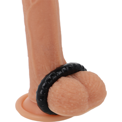 POWERING - ANILLO PARA EL PENE SUPER FLEXIBLE Y RESISTENTE 4.5CM PR07 NEGRO